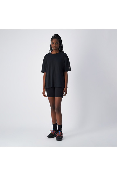 Champion Γυναικείο μπλουζάκι Crewneck SS σε μαύρο χρώμα