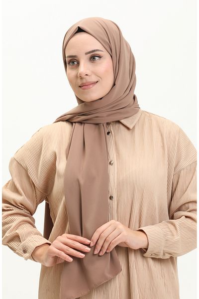 sefamerve Βαμβακερό σάλι Aymina Camel Silk - 8612-10