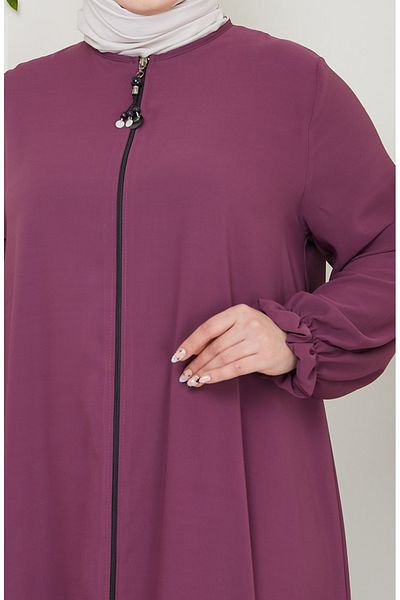 sefamerve Μεγάλο μέγεθος με φερμουάρ Medina Ferace - 0715-03 Plum