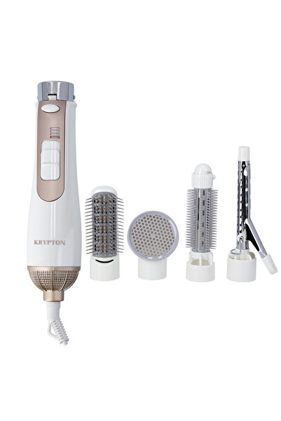 KRYPTON فرشاة تصفيف الشعر 5 في 1 - فرد الشعر، تجعيده، وزيادة حجمه بفضل التصميم الدوار والنفخة الباردة