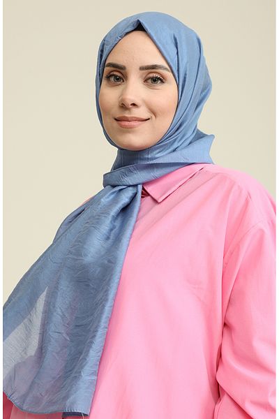 sefamerve Şal Madame Mary Aerobin 19078-11 Albastru Denim