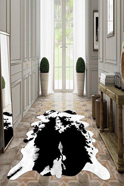 df home Dekoratif Post Görünümlü Dijital Baskı Kaymaz Taban Yıkanabilir Halı