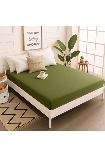 Prime Sleeks 100% Cotton Fitted Sheet Double Fitted Sheet 160X200Cm