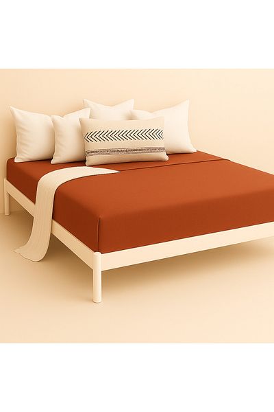 Prime Sleeks 100% Cotton Fitted Sheet Double Fitted Sheet 160X200Cm