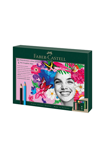 Faber Castell Polychromos & Pitt Graphite Matt 40'lı Hediye Seti, Parlak ve Canlı Renkler