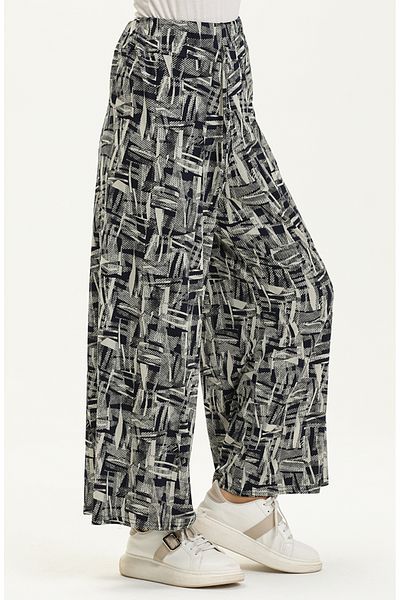 sefamerve Viscose Trousers 1027F-02 Navy Blue