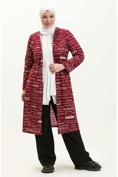 sefamerve Plum Hooded Plus Size - Cap 4707-03