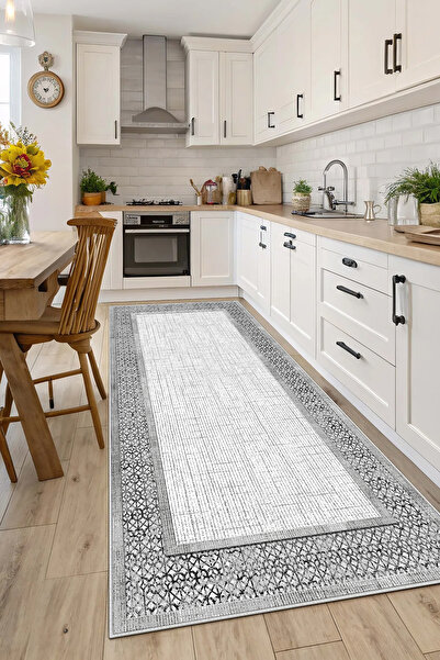 Evimle Makinede yıkanabilir kaymaz taban leke tutmaz mutfak halısı salon halı...