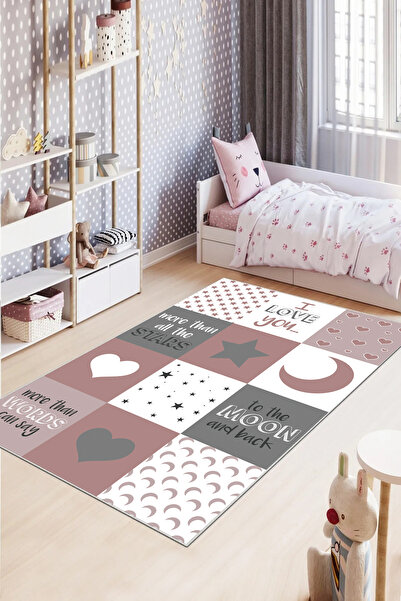 Hülya Home Çocuk odası Genç odası Oyun Halısı Kaymaz Taban Yıkanabilir