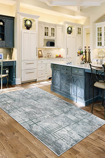 df home Kesme mutfak halısı Desenli Dijital Baskı Yıkanabilir Kaymaz Taban  İ...