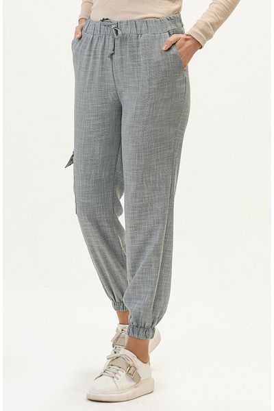sefamerve Gri 1147B-01 Model Pantaloni Cargo cu talie elastică