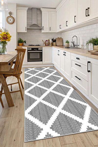 Evimle Makinede yıkanabilir kaymaz taban leke tutmaz mutfak halısı salon halı...