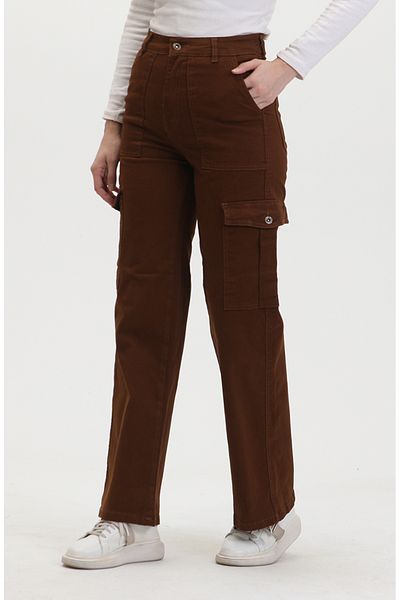 sefamerve 3030-03 Μοντέλο Brown Cargo Pocket Jeans