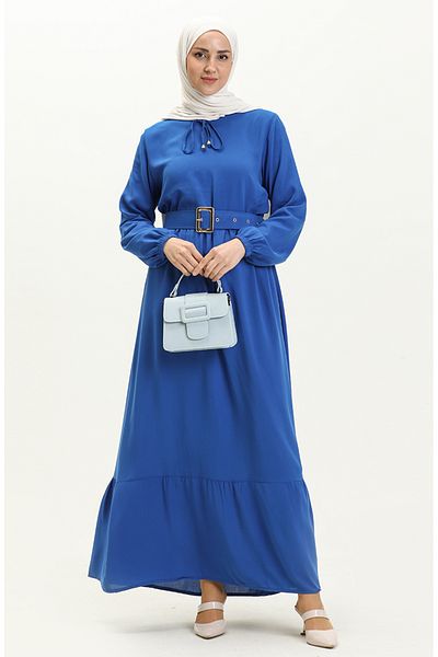 sefamerve Φόρεμα Saks Viscose Belt Gathered - 2202-04