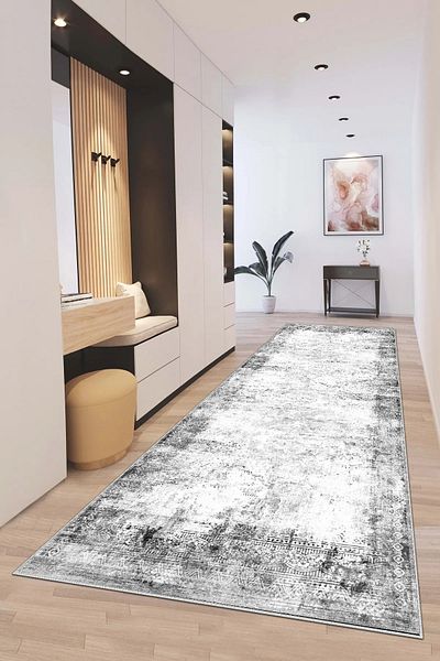 Hülya Home Digital Printed Cutting Runner - Washable Non-Slip Base, Doorway Entrance Carpet 3489