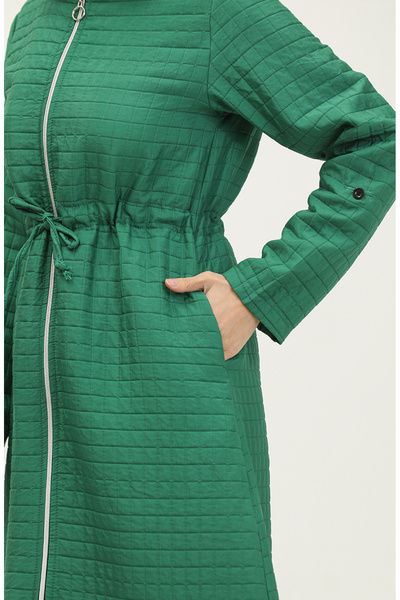 sefamerve Πράσινο καπάκι με κουκούλα και μέση - 0314-02