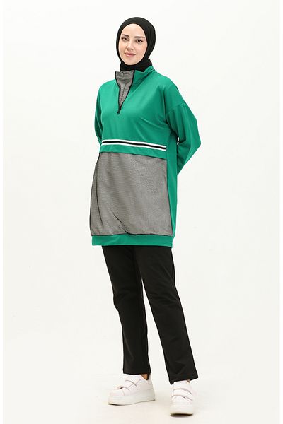 sefamerve Σετ αθλητικής φόρμας Green Mesh - 71008-01
