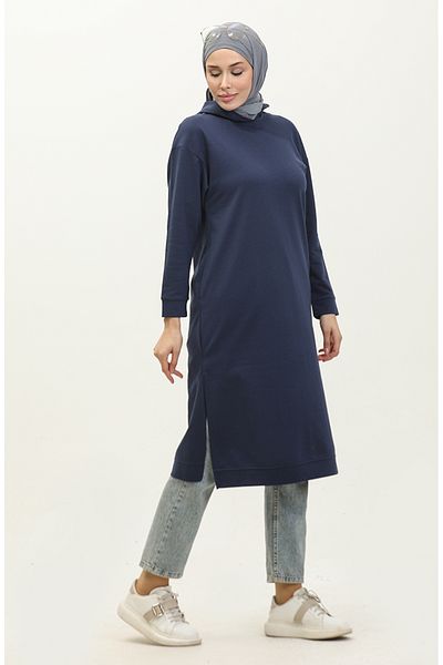 sefamerve Ανοιχτό αθλητικό χιτώνα Indigo Hooded - 3007-31