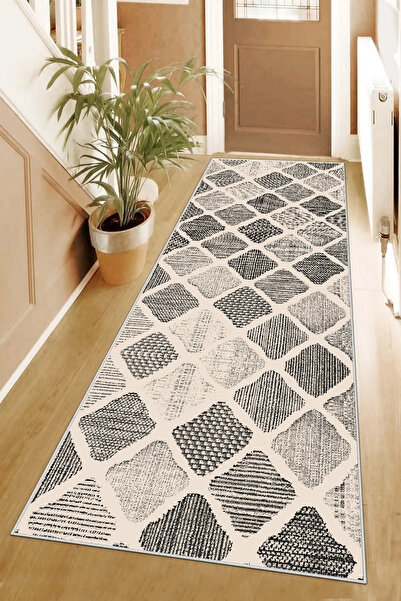 df home Salon Halısı Geometrik İskandinav Toz Tutmaz Dijital Baskı Yıkanabili...