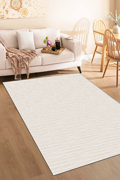 df home Salon Halısı Geometrik İskandinav Eskitmeli Dijital Baskı Yıkanabilir Kaymaz Taban