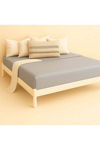 Prime Sleeks 100% Cotton Fitted Sheet Double Fitted Sheet 160X200Cm