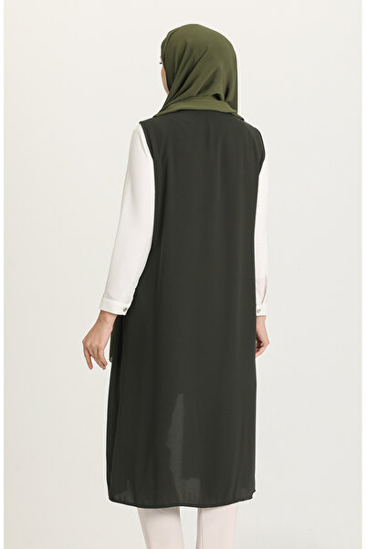 sefamerve Embroidered Double Suit 1657-06 Khaki