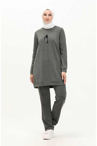 sefamerve Σετ αθλητικής φόρμας Anthracite Lace Up - 9316-01