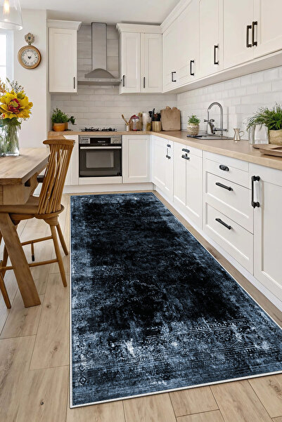 Evimle Makinede yıkanabilir kaymaz taban leke tutmaz mutfak halısı salon halı...