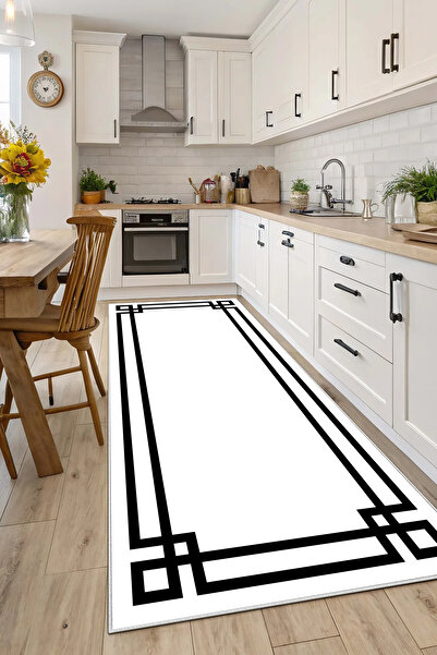 Evimle Makinede yıkanabilir kaymaz taban leke tutmaz mutfak halısı salon halı...