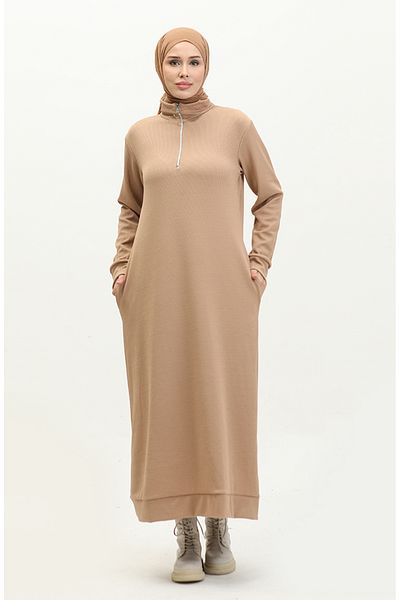 sefamerve Αθλητικό φόρεμα Milk Coffee Turtleneck - 0282-01