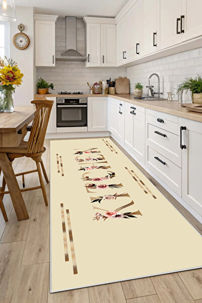 Evimle Makinede yıkanabilir kaymaz taban leke tutmaz mutfak halısı salon halı...