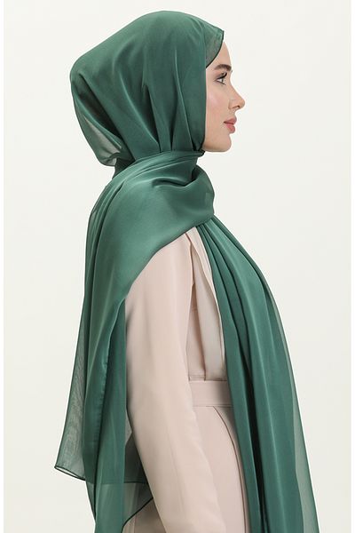sefamerve Σιφόν σάλι Aymina Janjan Emerald Green - 7586-04