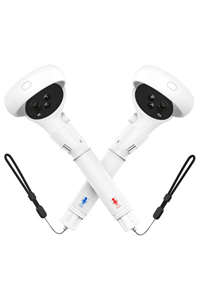 Choice مقبض أبيض لملحقات وحدة تحكم Oculus Meta Quest 2، ومقابض VR Gorlla Tag ...