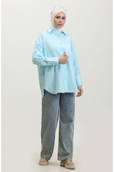 sefamerve Turquoise Tunic 4805-06 - With Pockets