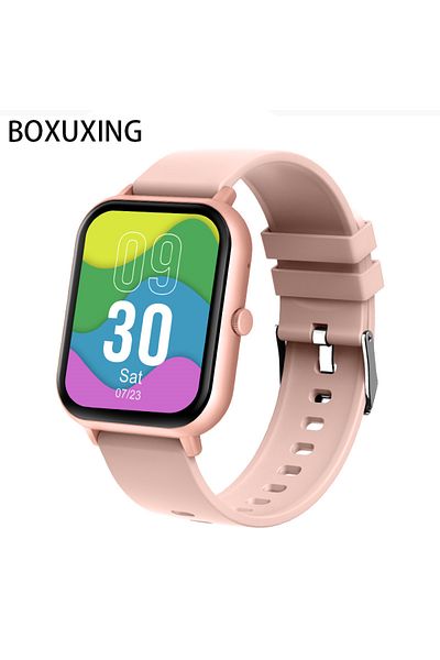 BOXUXING Bluetooth Call Pink 2025 New Smart Watch Women Sport Fitness Watch Monitor For Xiaomi