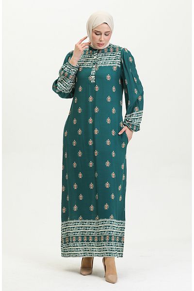 sefamerve Rochie cu model vascoza culoare benzina - 0397-02