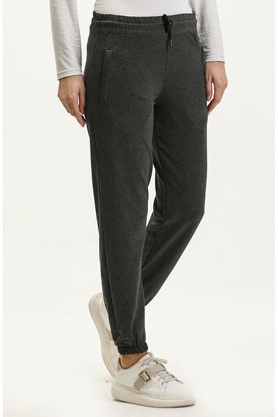 sefamerve Anthracite Zippered Jogger Sweatpants - 23015-03