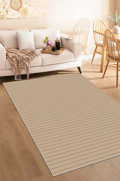 df home Salon Halısı Geometrik İskandinav Toz Tutmaz Dijital Baskı Yıkanabili...