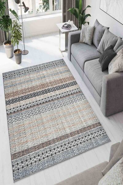 df home Dijital Baskı Yıkanabilir Kaymaz Taban Salon Halısı Mutfak Halısı Kor...