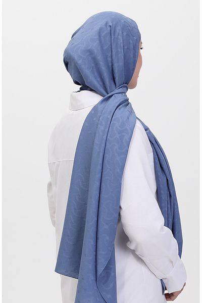 sefamerve Σάλι Madame Mary Ivy Jacquard 19088-06 Indigo