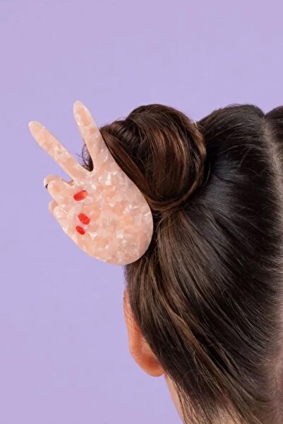 TAKIŞTIR Ροζ Χρώμα Φιγούρα Χεριού Κόκκαλο Μάνταλο Πόρπη