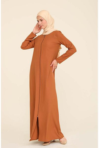 sefamerve Taba Crepe Ferace 3317-05 - Με φερμουάρ