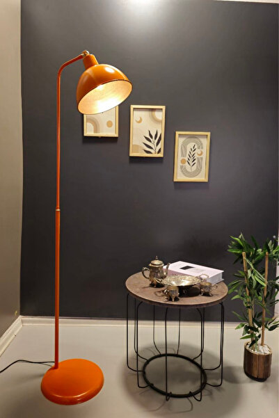 Luzarana Dolce Lambader Turuncu Metal Gövde Tasarım Lüx Yerden Aydınlatma