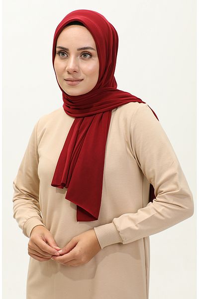 sefamerve Claret Red Practical Shawl - Μοντέλο 1255-08
