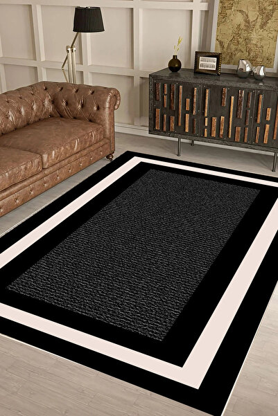 UZZA Salon Halısı Geometrik İskandinav Eskitmeli Dijital Baskı Yıkanabilir Ka...