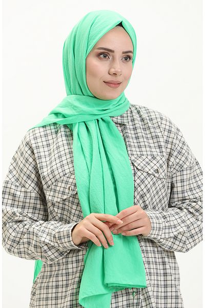 sefamerve Μαλακό βαμβακερό σάλι Pistachio Green - Μοντέλο 2000-10