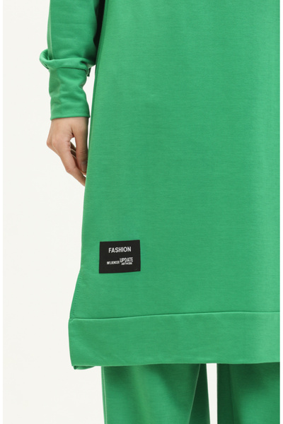 sefamerve Πράσινο Σετ τουνίκ και παντελόνι με δύο κλωστές - 0044-09
