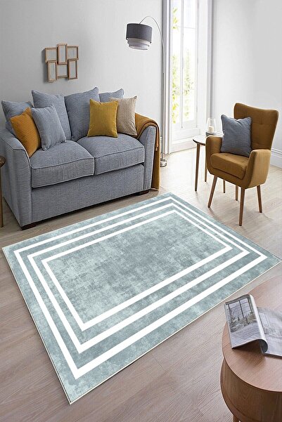 df home Dijital Baskı Yıkanabilir Kaymaz Taban Salon Halısı Mutfak Halısı Kor...