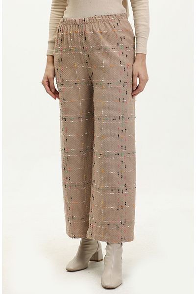 sefamerve Ύφασμα Mink Tweed - Ελαστικό παντελόνι μέσης 0191-02
