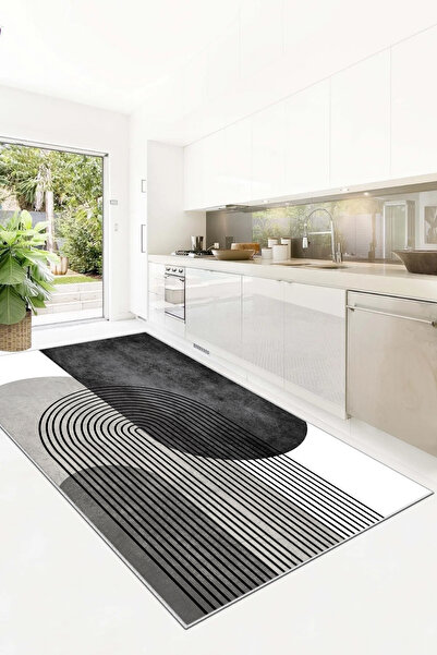 UZZA Kesme mutfak halısı Desenli Dijital Baskı Yıkanabilir Kaymaz Taban İnce ...